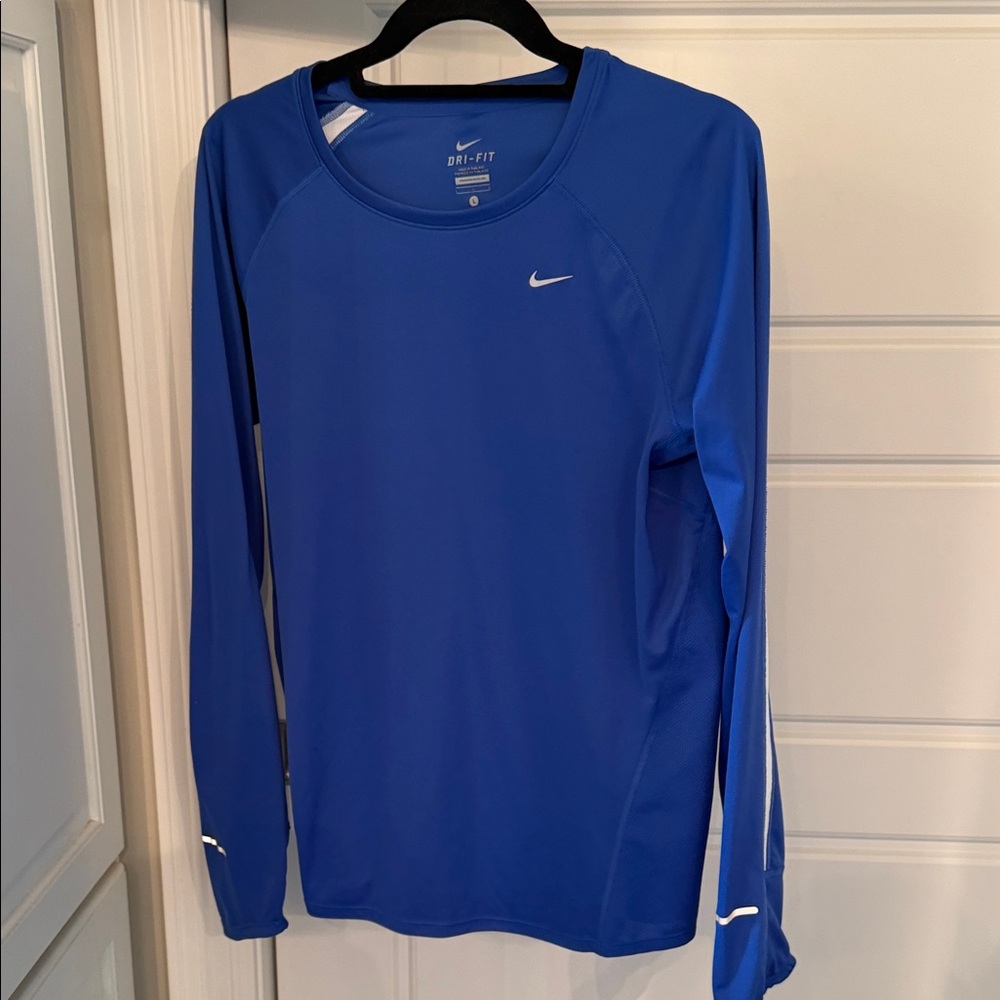 Nike Royal Blue Dri-Fit womens Long Sleeve Top